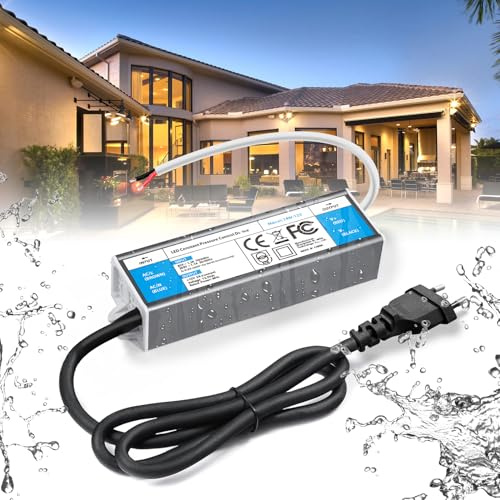 BRIMETI LED Transformator 12V 24W 2A IP67 Vattentät AC 220V till 12V DC LED Drivrutin Strömförsörjning Konstant Spänning Slim Lågspänning Nätadapter med Netzteil för Strip Lampor Utomhus