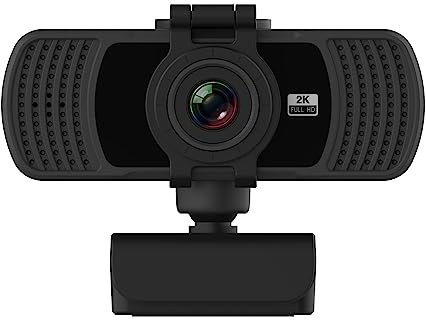 AIRYSSFU Cámara Web, Cámara Web 1080P Cámara Web 2K Cámara Web Full HD con micrófono for computadora PC Transmisión en Vivo Conferencia Trabajo USB Cámara Web