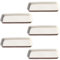 Docache 5er Set Blumentopf Untersetzer Eckig，Rechteckige Pflanzenuntersetzer, Tablett Blumenkübel, Rechteckige Blumentopf Unterteller, Geeignet Für Innen, Außen, Garten (Beige, 24x10.4cm)