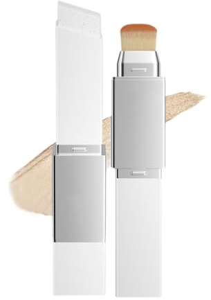 Teegxddy Sticks Correcteurs, 2 en 1 avec tête de Pinceau,Avec Effet de Changement de Couleur,Couvrance Efficace,Pour Tous Types de Peau (Blanc Ivoire)
