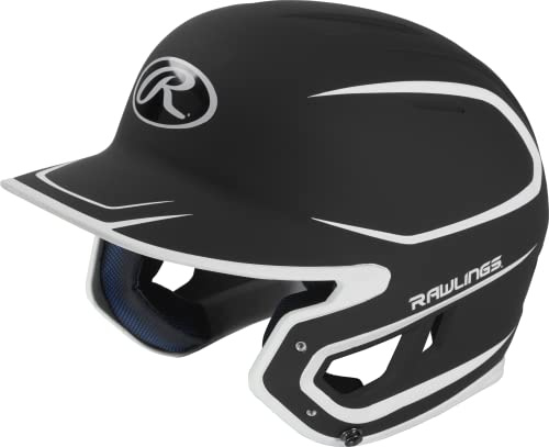 Rawlings | MACH Batting Helmet | Matte Black/White | Senior (6 7/8 - 7 5/8)