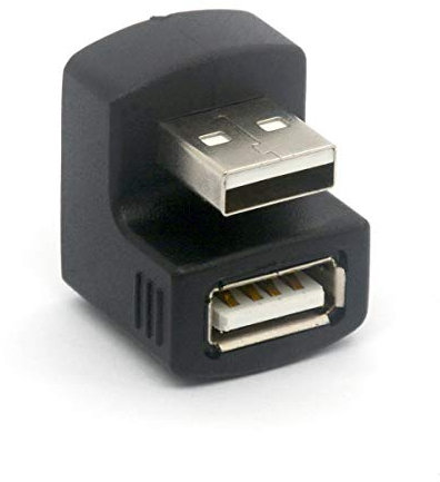 Tomost Angled USB Adapter 180 Degree Male to Female USB 2.0 Adaptor USB2.0 Type A Converter Connector For Tight Fit