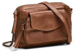 PIECES Pcnaina Leather Cross Body FC Noos Sac bandoulière pour femme, Root Beer, Taille unique