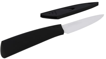 EUROHOME Messer aus Keramik mit Schutzhülle für einen präzisen Schnitt - Küchenmesser 20,5 cm- Keramikmesser mit ergonomischem Griff - Kochmesser schnittstark langanhaltende Schärfe