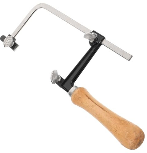 LIFKICH Scie à Chantourner à Arc Stable pour Le Travail Scie à Métaux Portable Mini Scie à Main à Coupe Lisse Et Nette