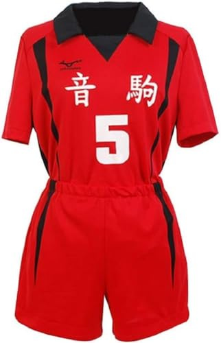 Lixinya Nekoma High School Anime Cosplay Disfraz Voleibol Uniforme Jersey Halloween Carnaval Traje Rojo