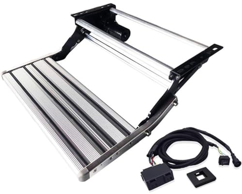 Husbilstrappa, Elektrisk husbilssteg, automatisk fällbar aluminiumlegering automatiskt steg, 150 kg lastbärande, solida husbilssteg, for husbilar och resesläp och husbil