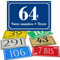 Numero civico esterno PVC 15x10 cm – Numero civico personalizzato con Testo & Logo [ Targa personalizzata da esterno ]