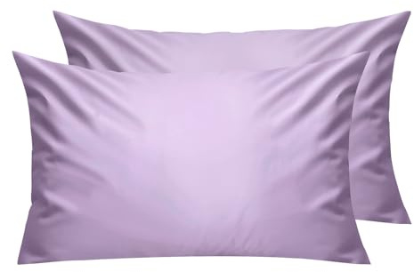 Lirex Kissenbezüge 2er Pack, 300 Fadendichte, 100% Baumwolle, Bequem und Atmungsaktiv, 30 x 50 cm, Violett