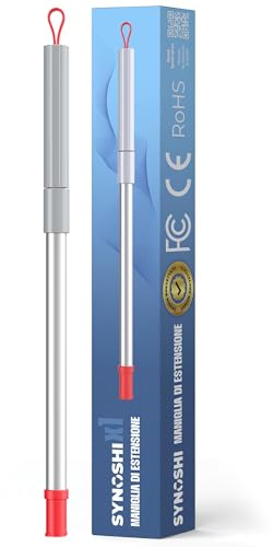 Synoshi Pro Poignée d'Extension pour Brosse Électrique Rotative, Longueur Ajustable, Confort et Accessibilité, Idéale pour Nettoyer Surfaces Hautes et Verticales, Fixation Facile