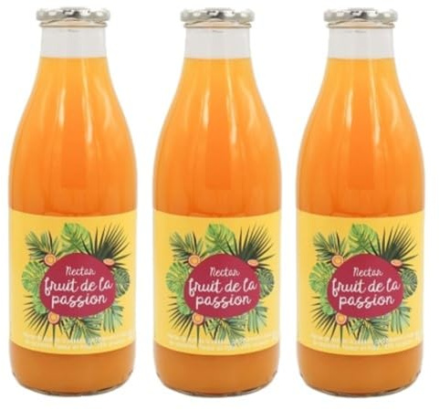 Lot 3x Nectar de fruit de la passion - Bouteille 1L