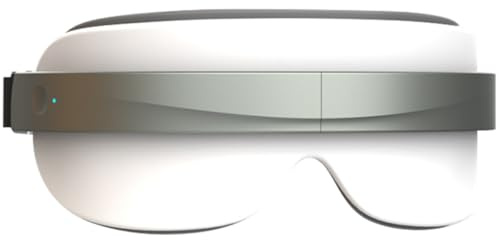 Gatuida Masseur Oculaire Électrique Portable en Abs Blanc, Léger et Rechargeable, Appareil de Massage des Yeux pour Promouvoir la Circulation Sanguine et Soulager le Stress Oculaire