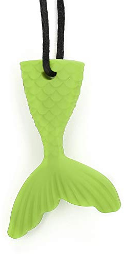 Brrnoo Mordedor de Silicona, Collar para Masticar con Forma de de para Aliviar el Dolor de la Dentición, con 6 Colores para Bebés Mayores de 3 Meses (Green)