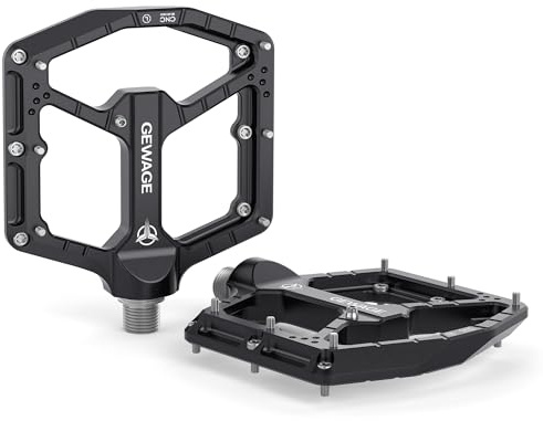 GEWAGE MTB-pedaler professionell – CNC-aluminium, 3-fack förvaringssystem med stort kullager + nållager, 9/16 tum kromoly, ultratunn monoblockdesign, 14 stift, kompakt