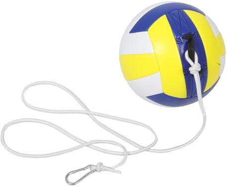 TOYANDONA Entraîneur de Volley-Ball avec Corde Ajustable en PVC pour Entraînement Solo Sûr, Balle Silencieuse pour Entraînement en Salle et Beach Volley Débutants