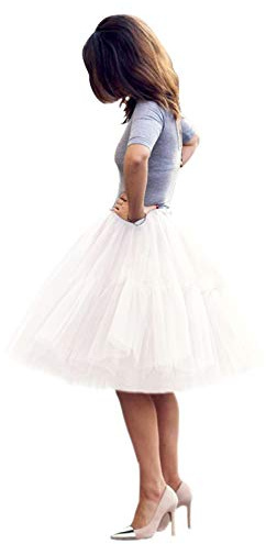 BABYONLINE D.R.E.S.S. Damen Tüllrock Tutu Skirt 5 Lage Petticoat Ballettrock Unterrock Pettiskirt…