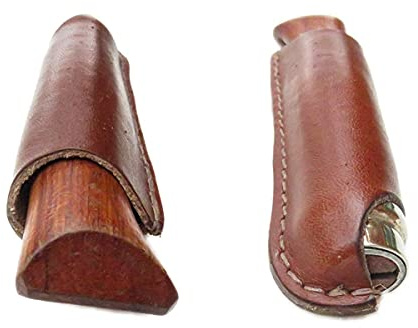 oopsmark Leather Belt Sheath and Case for Knives Designed in Opinel France - Pocket Knife Holder for Camping, Hunting, Fishing, and Picnics (#8 - Brown)