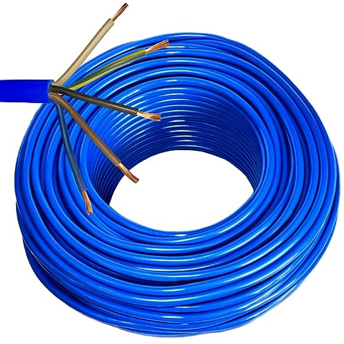 Hilark Kabel H07BQ-F 5x2.5mm2 Litze blau (5 meter, Blau)