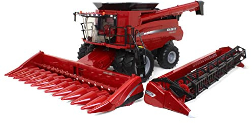 ERTL 1/16 Big Farm Case IH 8240 Combine with Grain Head & Corn Head Set 47391