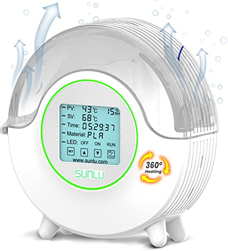 [Neueste Aktualisierung] SUNLU S2 Filament Trockner für FDM 3D-Drucker Filamente für Schnelles und Gleichmäßiges Trocknen, mit 360° Rundumheizung und 4,6 Touchscreen,Filament Dryer (S2 Weiß)