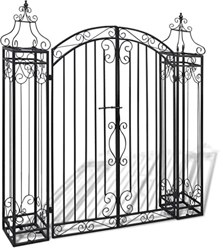 Ornamental Garden Gate,Entrance Gates, Driveway Gates,Garden Gates,Patio Door Frame Kits,Wrought Iron 4'x8 x4' 5