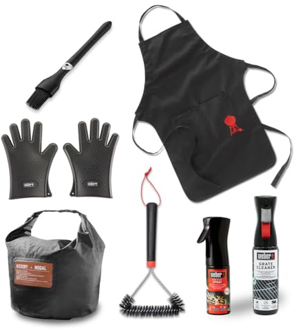 Weber SmokeFire Starter-Set/Zubehörpaket mit Reinigungswerkzeugen und Grillutensilien für SmokeFire Modelle – Schwarz (18307)