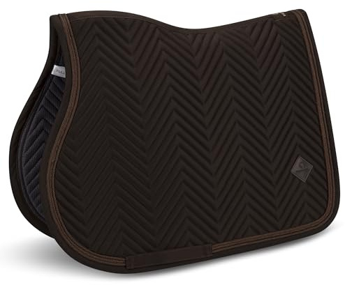 Equimour Tapis de Saut Pure Chocolate - Tapis de Selle en Satin