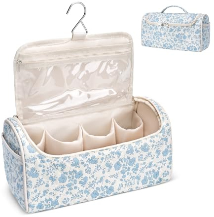 idoltimes Quilted Hair Tools Travel Bag, Cute Portable Organizer Case with Hanging Hook, Compatible with Dyson Airwrap Styler,Hair Curler Accessories