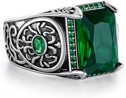 sigillring, Ring Silverring med fyrkantiga sterlingsilver Vintage Retro smycken Storlekar I till Z+6