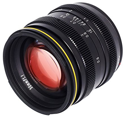 Kamlan 50mm F1.1 APS-C Large Aperture Manual Focus Lens, Standard Prime Lens for Mirrorless Camera with Roolad Lens Bag and UV (Sony E)