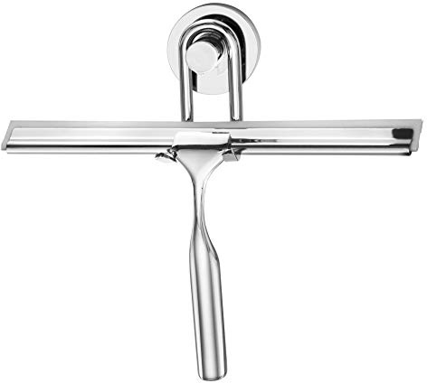 WENKO Express-Loc® Badezimmerwischer Cali - Duschabzieher, 25 x 22.5 x 4.5 cm, Glänzend