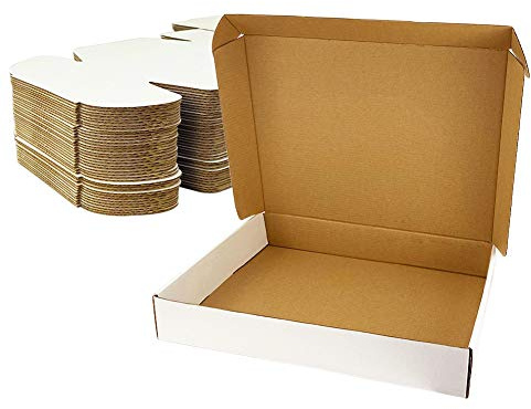 Giftgarden Boîte en carton Kraft 330x254x51MM Lot de 25, Maxibrief Carton Pour l’Expédition Postale, Blanc