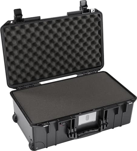 Peli 1535 Air Lightweight Protective Trolley Case for Camera Equipment, Watertight and Dustproof, 27L Capacity, with Customisable Foam Insert, Colour: Black