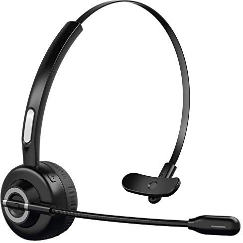 LAUDS Bluetooth Headphones with Microphone, Wireless Headset on Ear, Noise Canceling PC Headset for Cell Phones PC Tablet