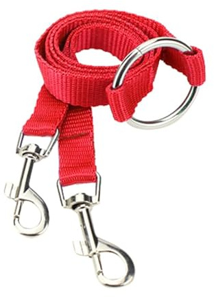 FRCOLOR Double Laisse Chien en Corde Robuste pour Petits Animaux Promenade Contrôle 2 Chiens avec 2 Clips Anti-Enchevêtrement 32.7 Pouces