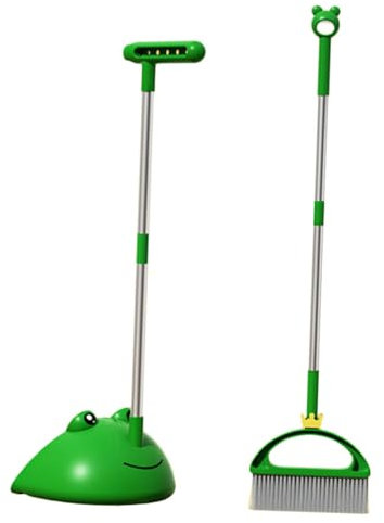 CIYODO Set Scopa E Paletta per Pulizia Pavimento Strumento Pulizia Pavimento Manico Ergonomico Lungo Risparmia Fatica Pratico Utilizzo sui Pavimenti Legno Piastrelle Cemento