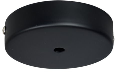 TIBELEC Pavillon cache-fils cylindrique noir mat, métal, diam. 100mm