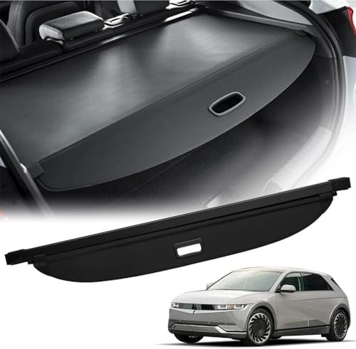 PAPEP Voiture Étagère Coffre Arrière Rétractable pour Hyundai IONIQ 5 2022, Housse Colis Cargo Coque Cache-Bagages Couverture Cargaison Rideau