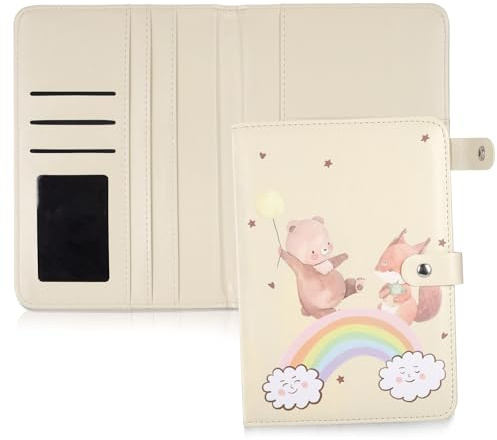 Huiguli Portadocumentos Bebé para Mujer Embarazada, Funda para Pasaporte de Maternidad de Piel Sintética con Cierre Magnético, Funda para Cartilla de Maternidad para Guardar Tarjetas de Seguro