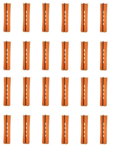 Juego de 32 rulos de ondas permanentes grandes, juego de rizador de pelo largo, rizador para cabello natural, largo y corto, herramienta de bricolaje (naranja, 32 unidades)