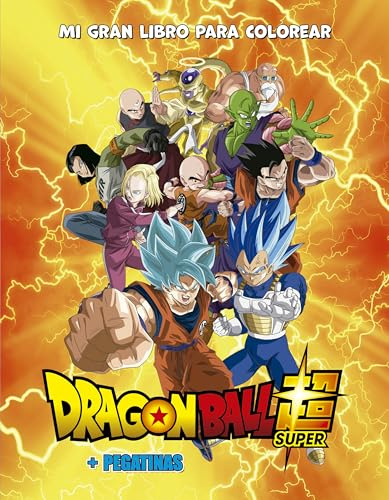 Mi Gran Libro para Colorear Dragon Ball Super, 112 Páginas con 2 Páginas de Pegatinas, Libro de Colorear para Niños