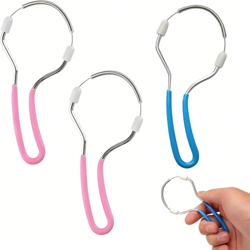3 Pieces Manual Facial Hair Remover Spring Epilator for Women Portable Face and Upper Lip Hair Cleaning Device Suitable for Travel and Daily Use Random Color