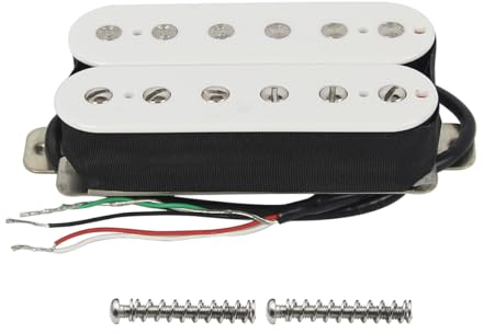 FLEOR Electric Guitar Pickup Double Coil Humbucker Pickups 52mm Ceramic Bridge Pickup - White