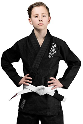 Venum Contender Kids BJJ Gi (Free White Belt Included) - Black
