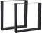 Melko 2er Set Tischbeine aus Stahl 70 x 72 cm Tischkufen Vierkantrohr Tischuntergestell Industrie Look Möbelbeine inkl. Bodenschoner