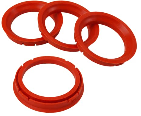 KONIKON 4X Zentrierringe 73,0 x 57,1 mm Rot Felgen Ringe Radnaben Zentrierring Adapterring Ring Felgenring Distanzring Made in Germany