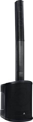 Behringer C210 200 Watt Powered Column Loudspeaker with an 8 Subwoofer, 4 High Frequency Drivers, Bluetooth Audio Streaming, LED Lighting and Remote Control