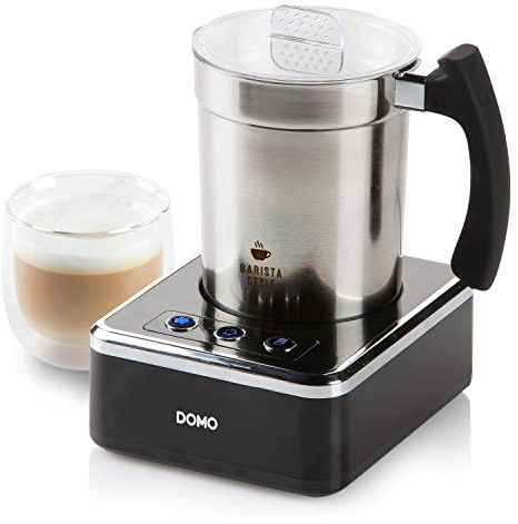 DOMO DO717MF Milchaufschaeumer Edelstahl, 230 milliliters, Schwarz