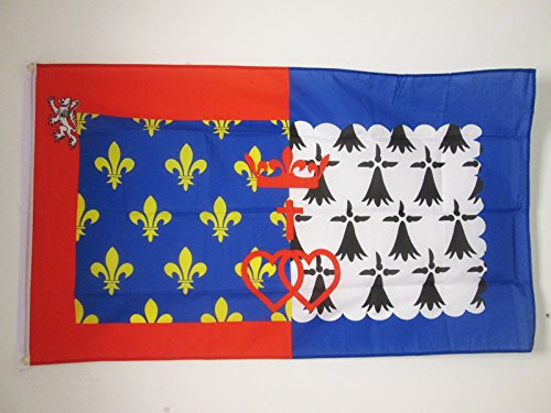 BANDIERA PAESI DELLA LOIRA 90x60cm - BANDIERA PAYS DE LA LOIRE IN FRANCIA 60 x 90 cm - AZ FLAG