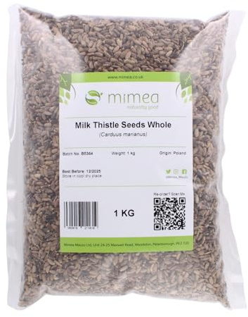 Mimea Milk Thistle Seeds Whole | 1kg | Quality Ingredients | Natural | No Additives | Liver Support